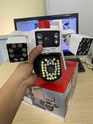 Camera IP wifi Yoosee 4 mắt 3 khung hình phiên bản Máy Bay cao cấp 20Mbx BAN ĐÊM CÓ MÀU [BH 6 THÁNG]