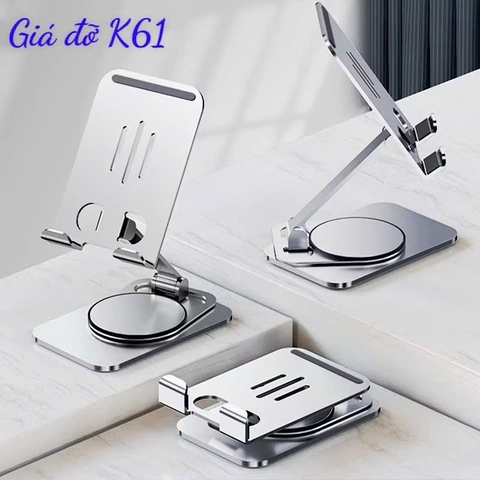 GIÁ ĐỠ ĐIỆN THOẠI NHÔM ĐẾ XOAY K61 [BH: NONE]