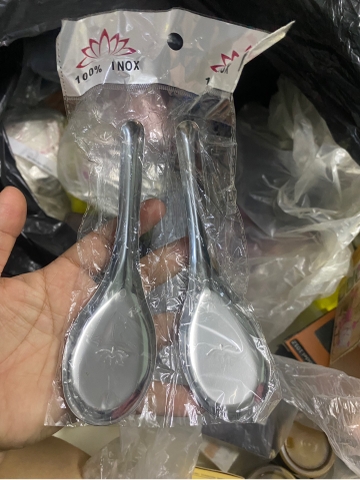 Xả lỗ- Combo 6 thìa inox ăn canh
