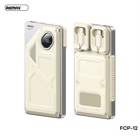 Pin sạc nhanh 22.5w REMAX FCP-12 10.000mAh dự phòng kèm cáp liền pin chính hãng [BH 1 năm]