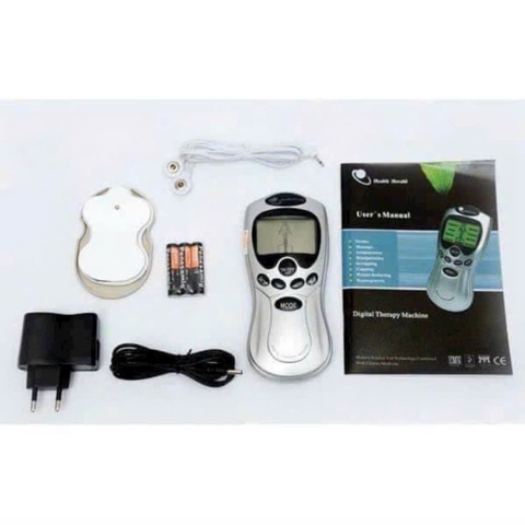 Máy xung điện trị liệu massage 2 miếng dán đầu ra kép đa chức năng [BH 1 tuần]