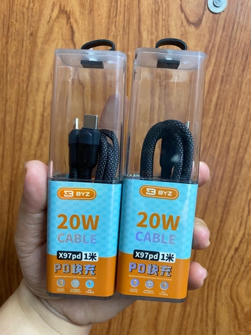 Cáp sạc nhanh 20W BYZ X97 PD20W Type C ra Lightning iPhone  (c-l) có bọc chống đứt chính hãng [BH: 3 THÁNG]