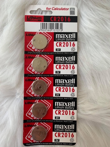Pin cmos Maxell CR2016 3v (1 vĩ 5 viên) loại xịn