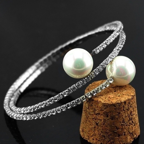 Thanh lý phụ kiện vòng đeo tay đính đá phối ngọc trai sang trọng cho Nữ / pktn sale