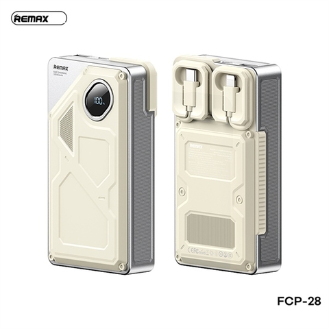 Pin sạc nhanh 22.5w REMAX FCP-28 20.000mAh dự phòng kèm cáp liền pin chính hãng [BH 1 năm]