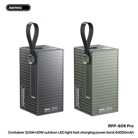 Pin sạc nhanh 22.5w REMAX RPP-609 PRO 60.000mAh dự phòng chính hãng [BH 1 Năm]