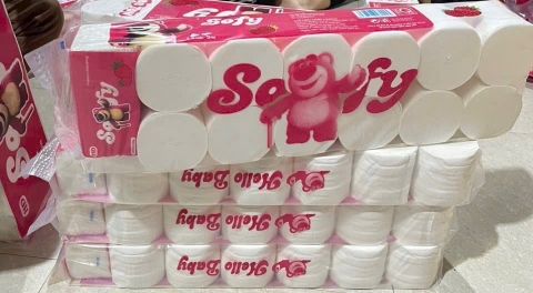 Lốc 12 Cuộn khăn giấy vệ sinh Sofy (tặng kèm 1 khăn ướt HOẶC 1 khăn khô TÙY LÔ) [BH: NONE]