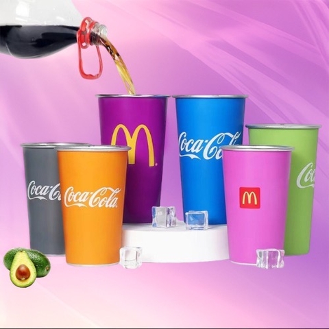 Ly, cốc đựng nước inox đổi màu Coca [BH: None]