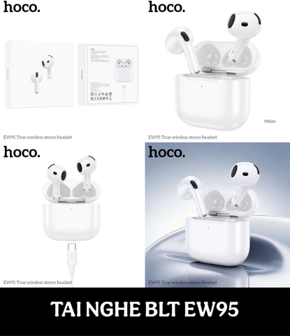 Tai nghe bluetooth True Wireless Hoco Ew95 không nút cao su