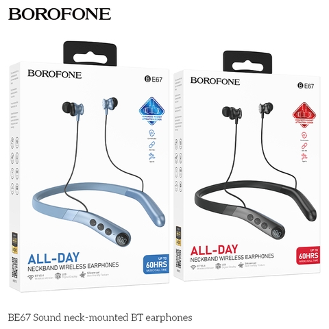Tai nghe bluetooth BOROFONE BE67 mẫu choàng cổ thể thao mới siêu đẹp chính hãng [Bh 1 Năm]