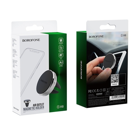 Giá đỡ điện thoại kẹp lỗ gió ô tô xe hơi BOROFONE BH8 hít nam châm chính hãng [BH 3 tháng]