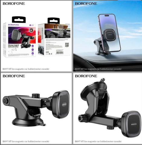 Giá đỡ điện thoại BOROFONE BH97 giá hít từ tính trên oto xe hơi hít taplop kính chắn gió siêu đẹp