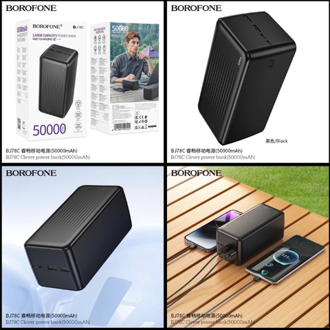 Pin sạc dự phòng BOROFONE BJ87C 50.000mAh pin siêu trâu chính hãng