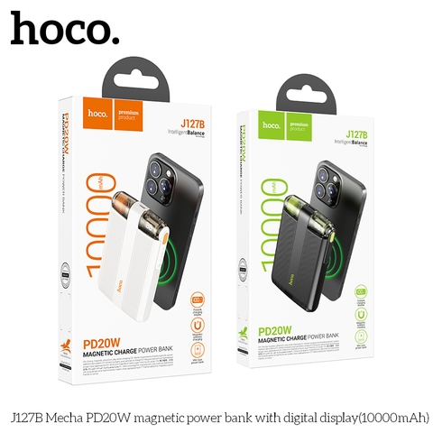 Pin sạc nhanh không dây 20w Hoco J127B 10.000mAh dự phòng LCD chính hãng [BH: 1 năm]