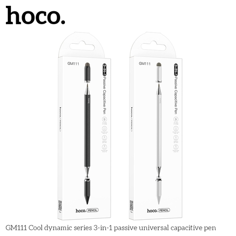 Bút cảm ứng điện dung 3 trong 1 đa năng thụ động Hoco GM111 chính hãng [BH 1 năm]