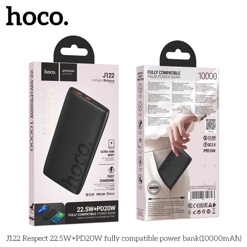 Pin sạc nhanh 22.5w Hoco J122 10.000mAh dự phòng chính hãng [BH: 1 năm]