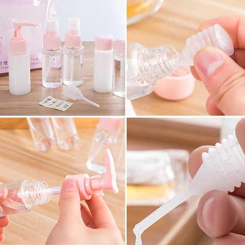 Dụng cụ chiết nước hoa, mỹ phẩm du lịch 6 món / pktn sale