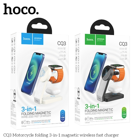 Đế sạc nhanh không dây 3in1 Hoco CQ3 chính hãng [BH: 1 NĂM]
