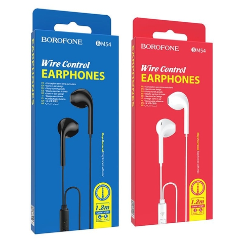 Tai nghe có dây 3.5 Borofone BM54 chính hãng [BH: 1 năm]