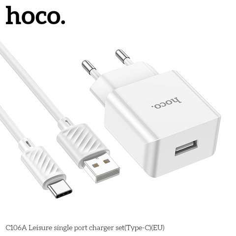 Bộ sạc nhanh 10.5w Hoco C106A USB RA TYPE C chính hãng [BH: 12 tháng]