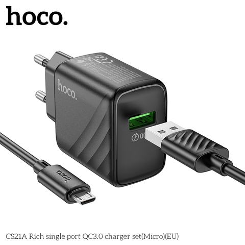 Bộ sạc nhanh 18W HOCO CS21A Micro Samsung QC3.0 chính hãng [BH 1 năm]