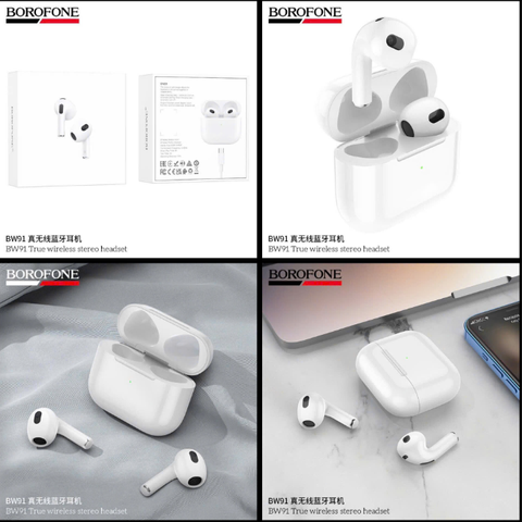 Tai nghe bluetooth BOROFONE BW91 mẫu Airpods Pro3 siêu đẹp