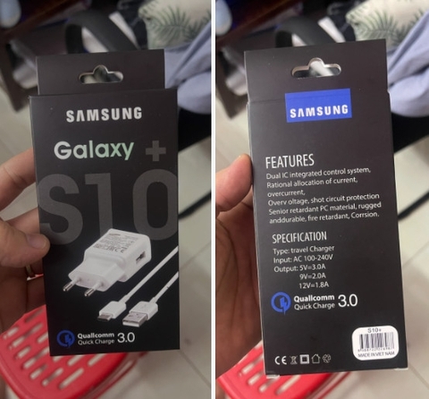Bộ sạc nhanh Samsung Galaxy S10 Plus (usb ra type C) zin G2 / G4 [BH 1 năm]