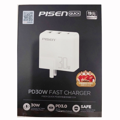 Cóc sạc nhanh 30w PISEN C13 cóc 3 cổng 2 cổng usb 1 cổng Type C chính hãng