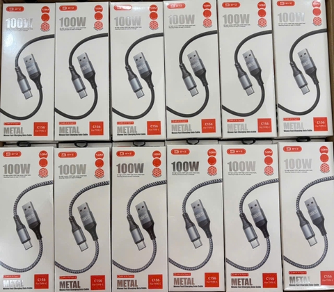 Cáp sạc nhanh 100W BYZ METAL C156 Type C dài 1m (usb ra Type c, A-C) dây dù chính hãng [BH: 3 tháng]