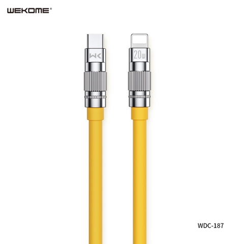 Cáp sạc nhanh 20w WEKOME WDC-187 (C-L) cáp silicone Type C ra Iphone chính hãng