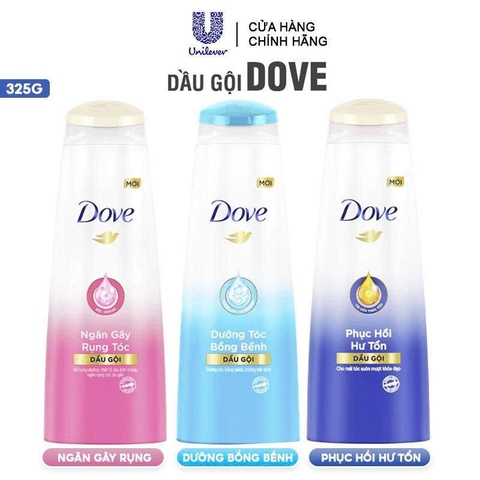 Dầu gội Dove 325g (Mùi ngẫu nhiên) ngăn gãy rụng tóc [BH: None]