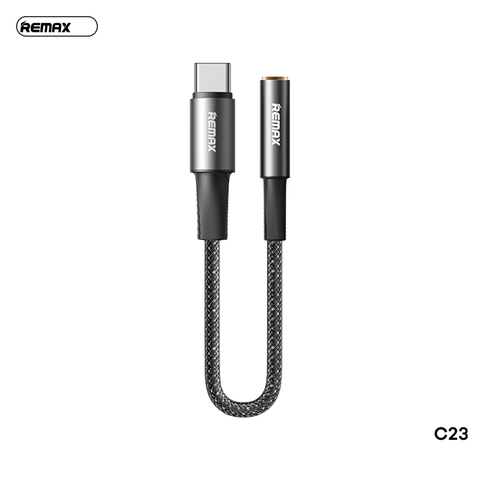 Cáp Remax C23 chuyển đổi Type C sang cổng 3.5mm dài 12cm chính hãng [Bh 1 Năm]
