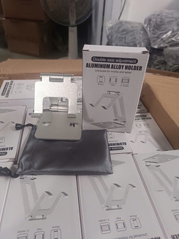 Giá đỡ điện thoại, ipad full kim loại tặng kèm túi đựng DOUBLE ASIS ADJSTMENT ALLUMIUM ALLOY HOLDER [BH: NONE]