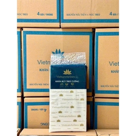 Khăn giấy vệ sinh rút treo tường đa năng VN Airline (giá bán là 1 gói, thùng nguyên 4 gói)