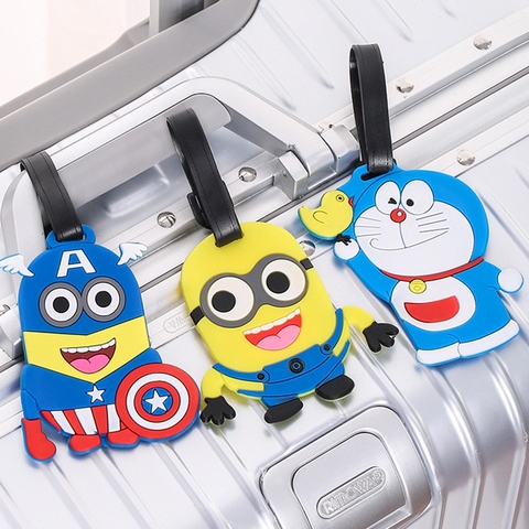 Thẻ hành lý name tag, thẻ ghi tên gắn hành lý, treo vali hoạt hình ghi thông tin liên hệ treo cặp sách, balo du lịch / pktn sale