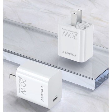 Cóc sạc nhanh 20w PISEN C140 chân gập (1 cổng type-c) chính hãng [BH 1 năm]