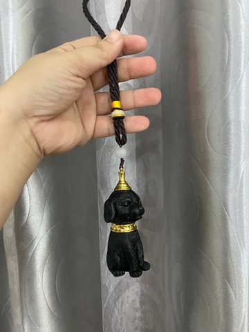 Bật lửa, quẹt diêm xăng hình Cún con phong thuỷ MÀU ĐEN [BH: None] / pktn sale