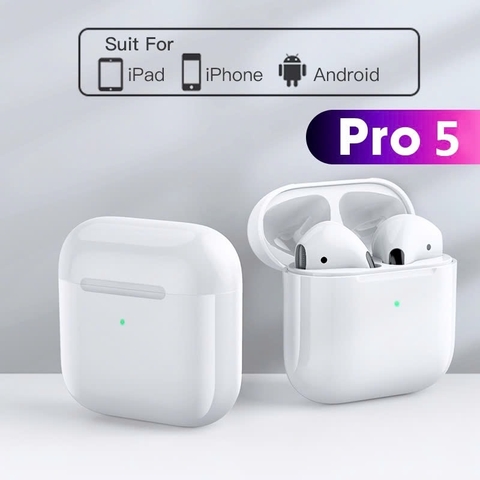 Tai nghe bluetooth Airpods 2 mẫu Pro5 loại 1 nâng cấp auto connect (kiểu giống pro4) [BH 3 tháng]