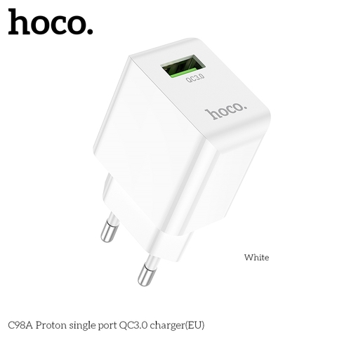 Cóc sạc nhanh QC3.0 3A HOCO C98A cóc 1 cổng USB chính hãng [BH 1 Năm]