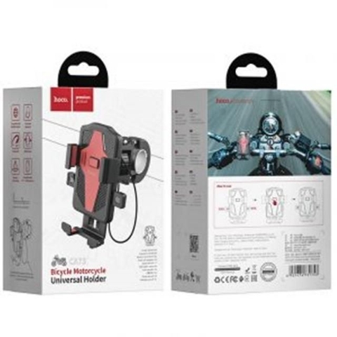 Giá đỡ điện thoại HOCO CA73 (ghi đông) trên xe đạp / xe máy có dây chống rớt [TEST]
