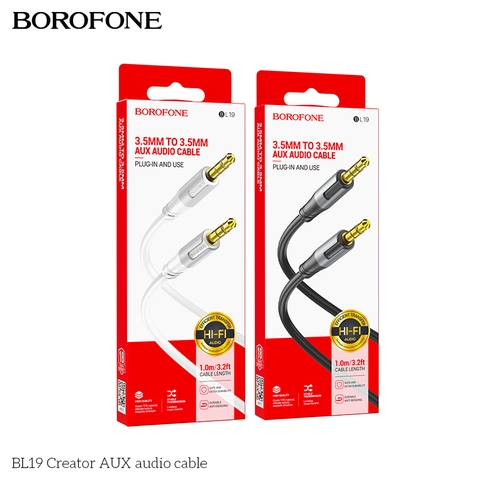Cáp chuyển âm thanh Borofone BL19 3.5 ra 3.5 (2 đầu 3.5)