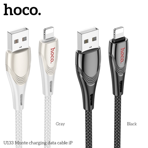 Cáp sạc nhanh 2.4A dây dù Hoco U133 usb ra Iphone chính hãng [BH 1 Năm]