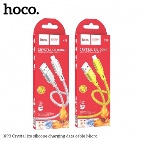 Cáp sạc nhanh HOCO X98 usb ra micro samsung truyền dữ liệu silicone 1M chính hãng [BH 1 NĂM]
