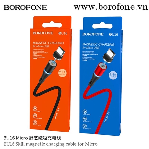Sale Cáp sạc từ 2.4a BOROFONE BU16  Micro 1.2M (usbA ra Micro; a-m) chính hãng [BH 1 tháng] xc23#1F1