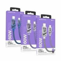 Cáp sạc nhanh 60w BOROFONE BU42 Type C ra Type C (c-c) cáp trong suốt siêu đẹp [BH 1 Năm]