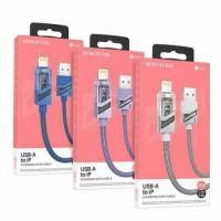 Cáp sạc nhanh 2.4A BOROFONE BU42 USB ra Iphone cáp trong suốt siêu đẹp [BH 1 Năm]