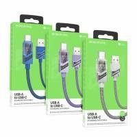 Cáp sạc nhanh 3A BOROFONE BU42 USB ra Type C cáp trong suốt siêu đẹp [BH 1 Năm]
