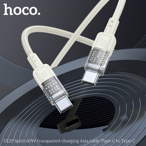 Cáp sạc nhanh 60w U129 2 đầu type C (type c ra type c) chính hãng [BH 1 năm]