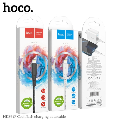 Cáp sạc nhanh 3a Hoco HK39 iPhone (usb ra iphone lightning) 1m chính hãng [BH: 1 NĂM]