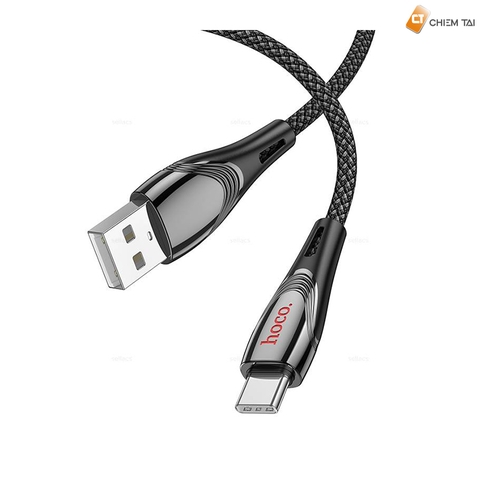Cáp sạc nhanh 3A Hoco U133 usb ra Type C dây dù chính hãng [BH 1 Năm]
